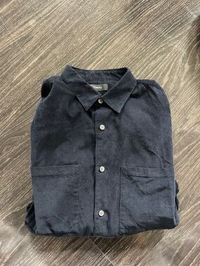 Theory Men's Dark Navy Button-Up Shirt Jacket